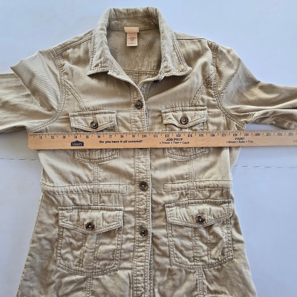 Mossimo Utility Field Jacket Womens Large Khaki Tan Safari‎ Gorpcore Military - Picture 8 of 14